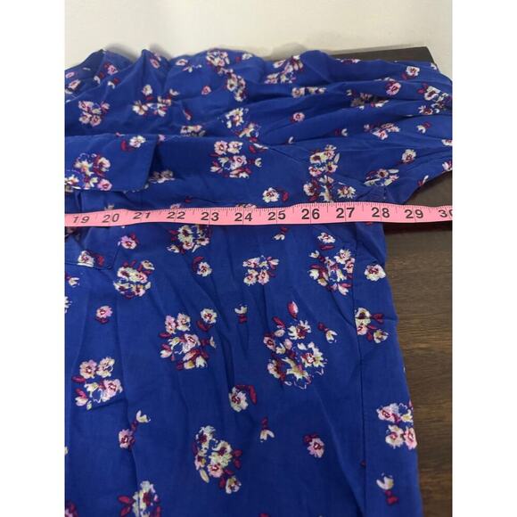 A.N.A Royal Blue Lightweight Floral Long Sleeve Blouse – Size 3X - Picture 9 of 11